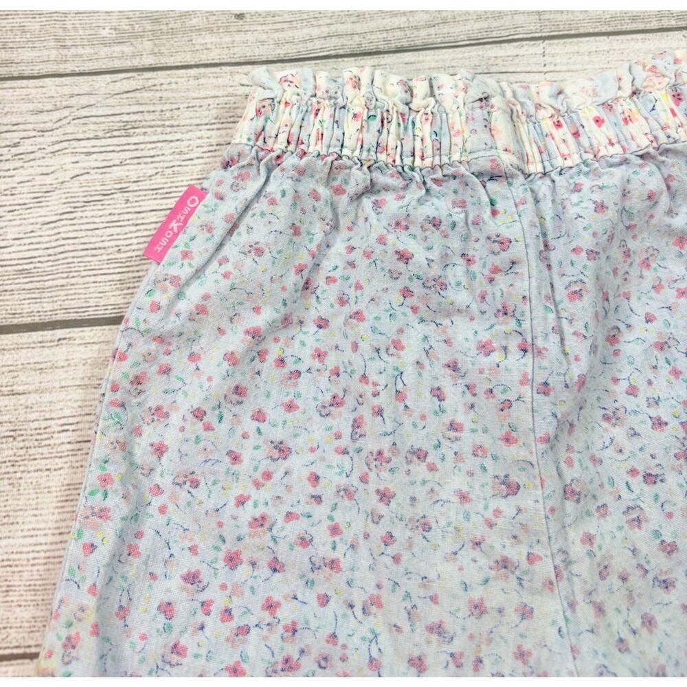 OshKosh Vintage Floral Paper Bag Waist Elastic Shorts Multicolor Size 3T - Picture 3 of 5